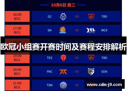 欧冠小组赛开赛时间及赛程安排解析 欧冠小组赛开赛时间及赛程安排解析